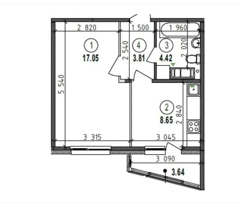 Продажа 1-комнатной квартиры 37.1 м², Стеценко ул., 75М