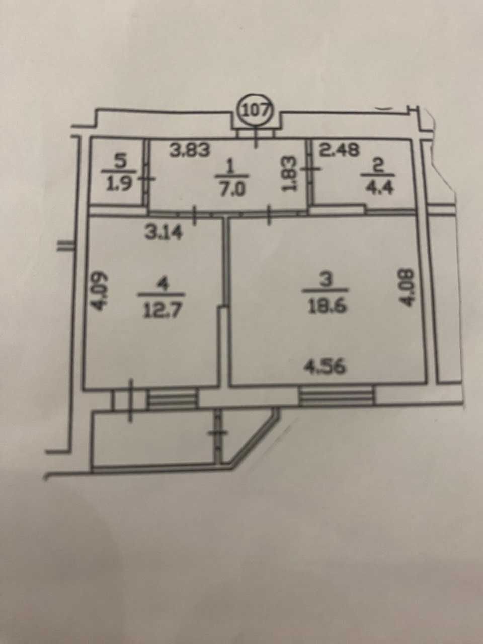 Продаж 1-кімнатної квартири 48 м²