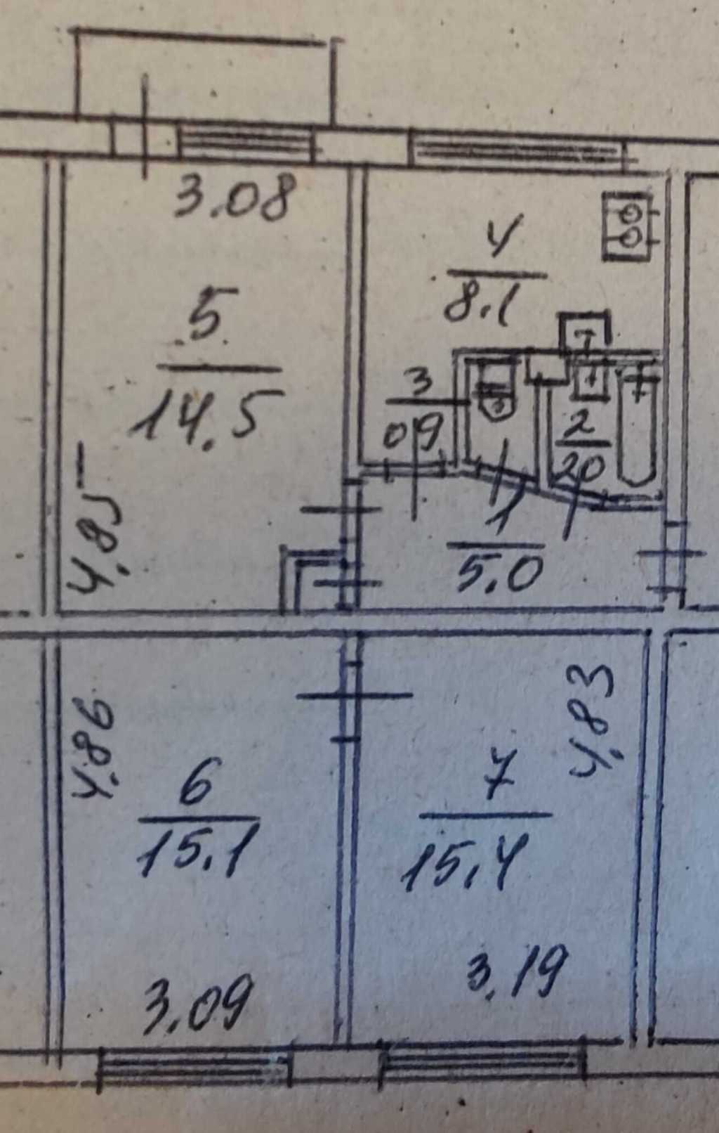 Продаж 3-кімнатної квартири 61 м², Саратовская, 53/31