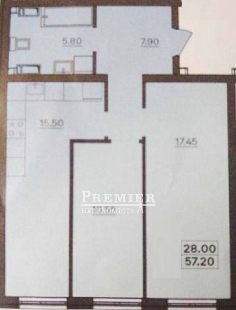 Продаж 2-кімнатної квартири 58 м², Марсельская вул.