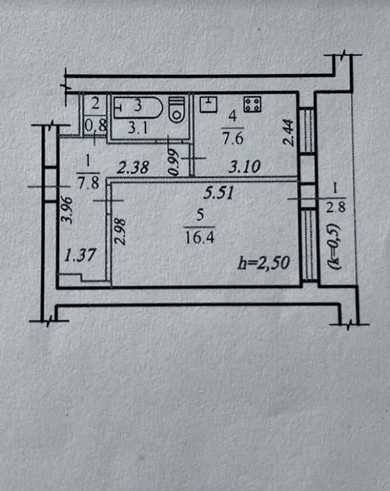 Продажа 1-комнатной квартиры 38 м², Гагарина просп.