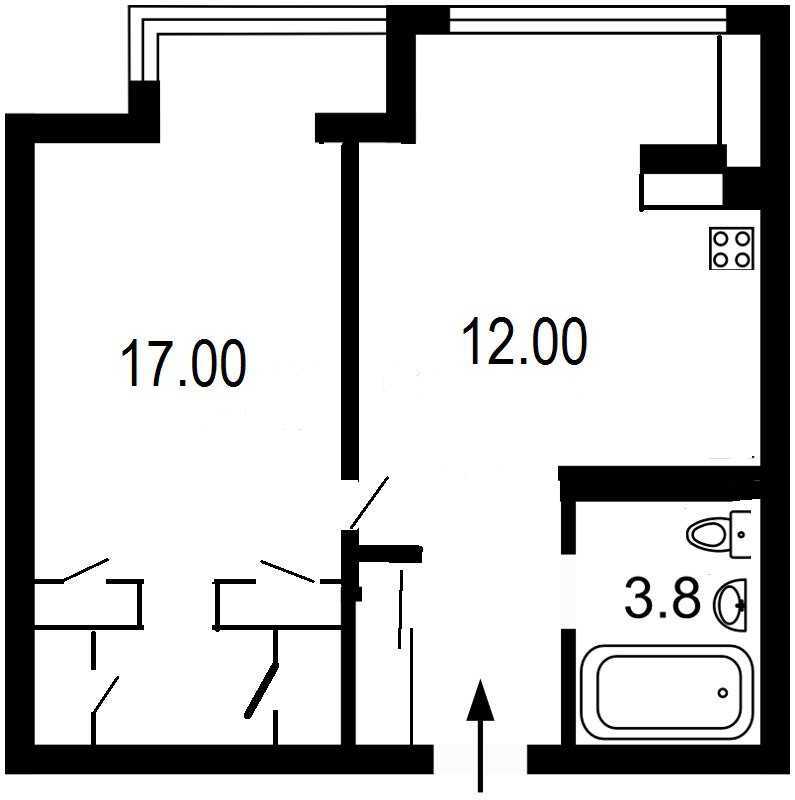 Аренда 1-комнатной квартиры 40 м², Практичная ул., 4