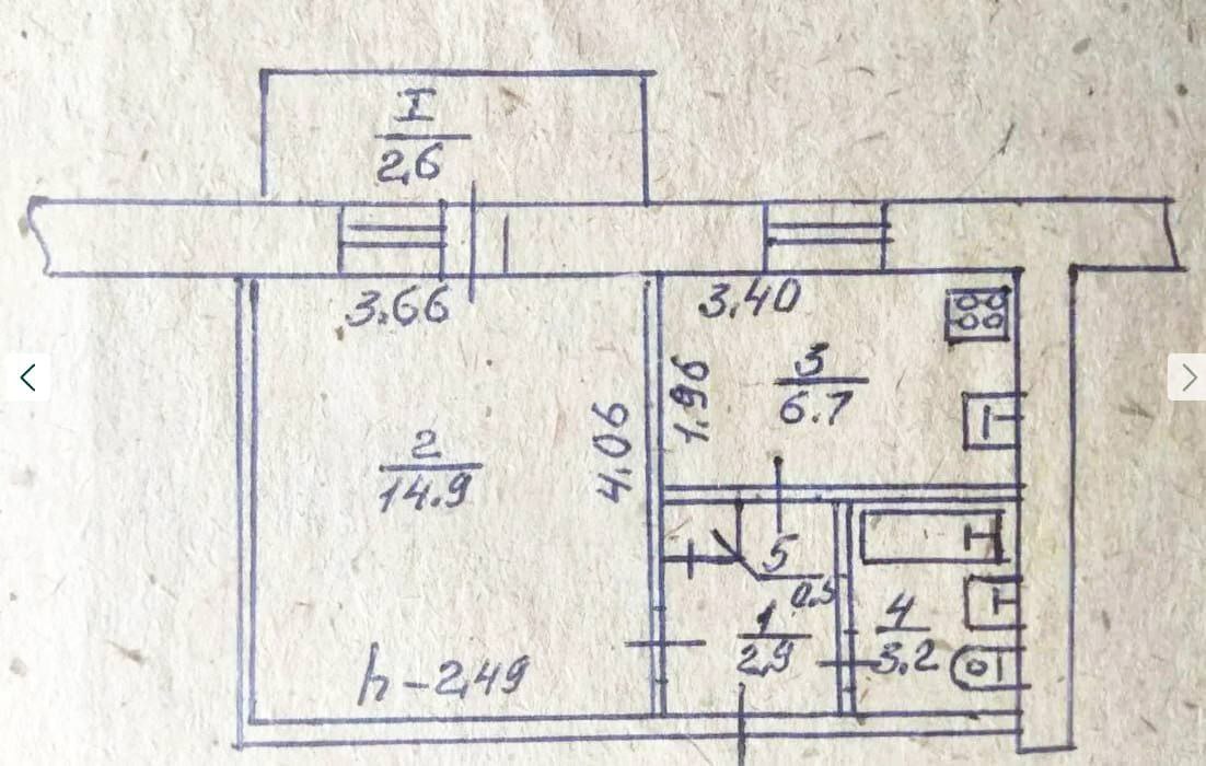 Продажа 1-комнатной квартиры 30.3 м², Михаила Лушпы просп.