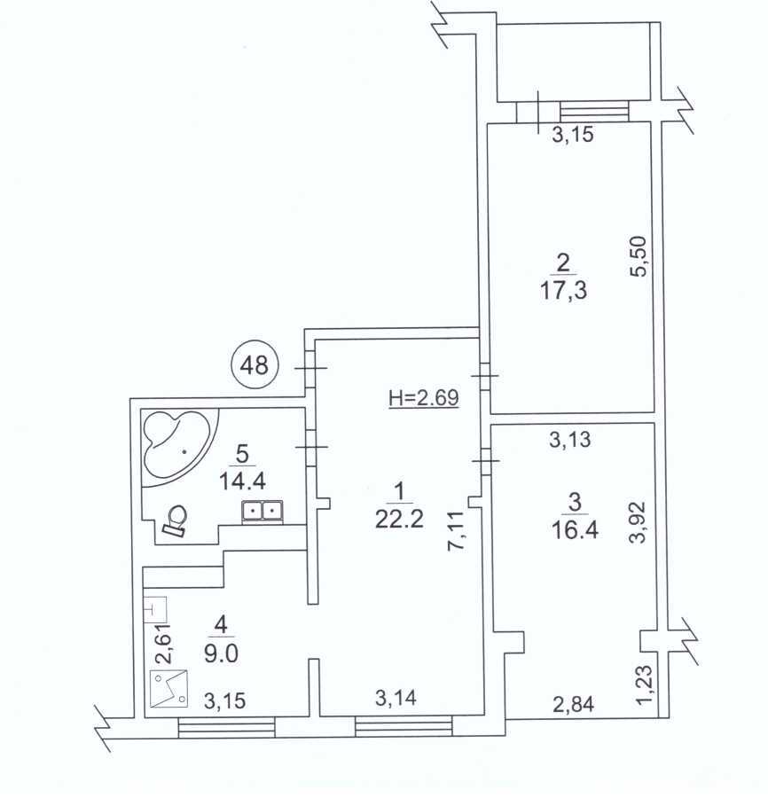 Продажа 3-комнатной квартиры 81 м², Композитора Лятошинского ул., 2