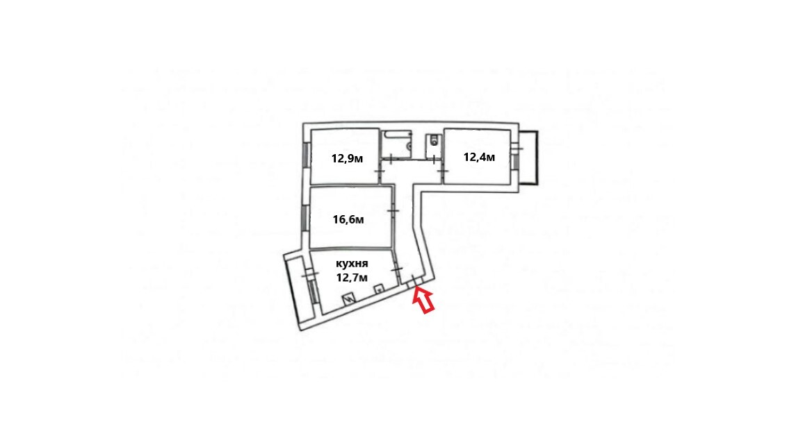 Продажа 3-комнатной квартиры 77.2 м², Харьковское шоссе, 58