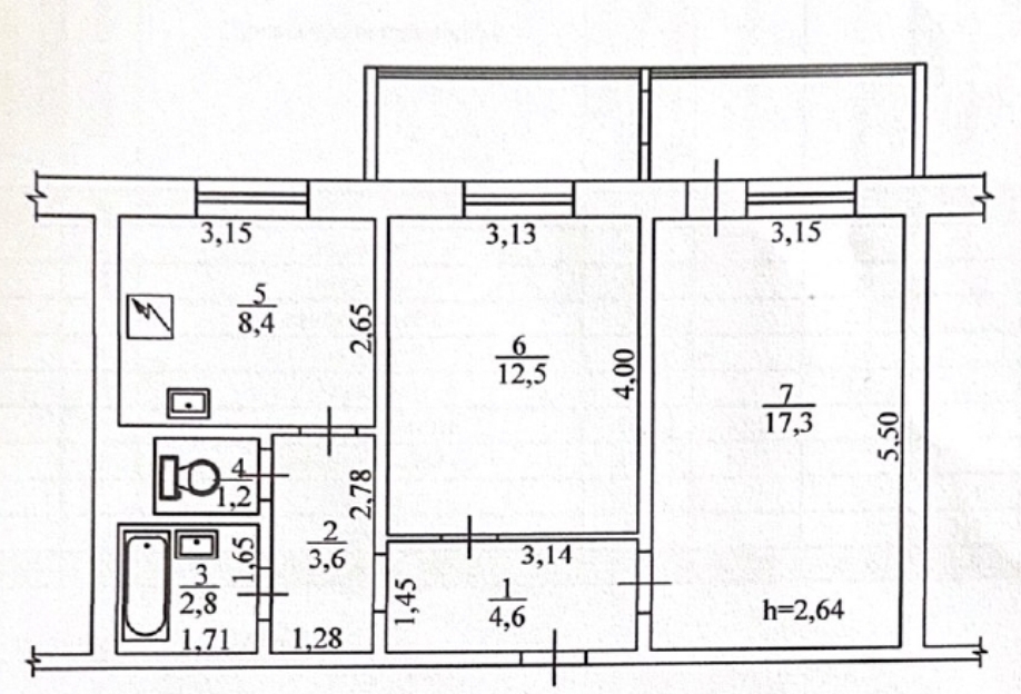 Продажа 2-комнатной квартиры 57 м², Оноре Де Бальзака ул., 88А