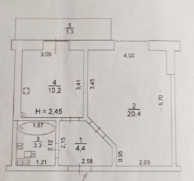 Продажа 1-комнатной квартиры 39.6 м², Марсельская ул.