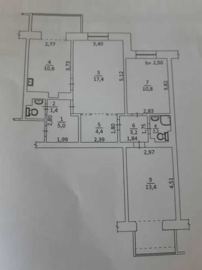 Продаж 3-кімнатної квартири 77.7 м², Героїв Сталінграда просп., 14