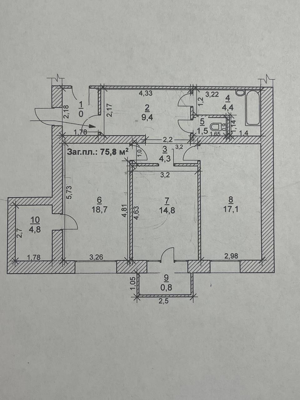 Продажа 2-комнатной квартиры 75.8 м², Петропавловская ул.