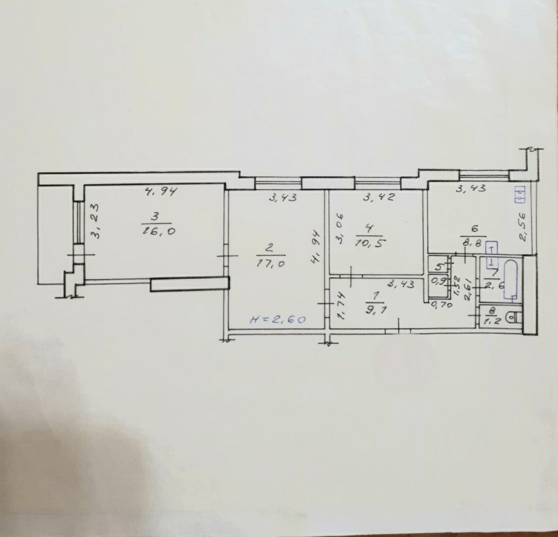 Продаж 3-кімнатної квартири 67 м²