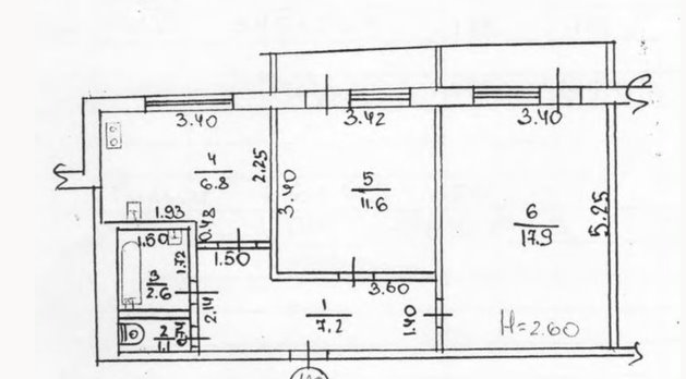 Продаж 2-кімнатної квартири 50 м²