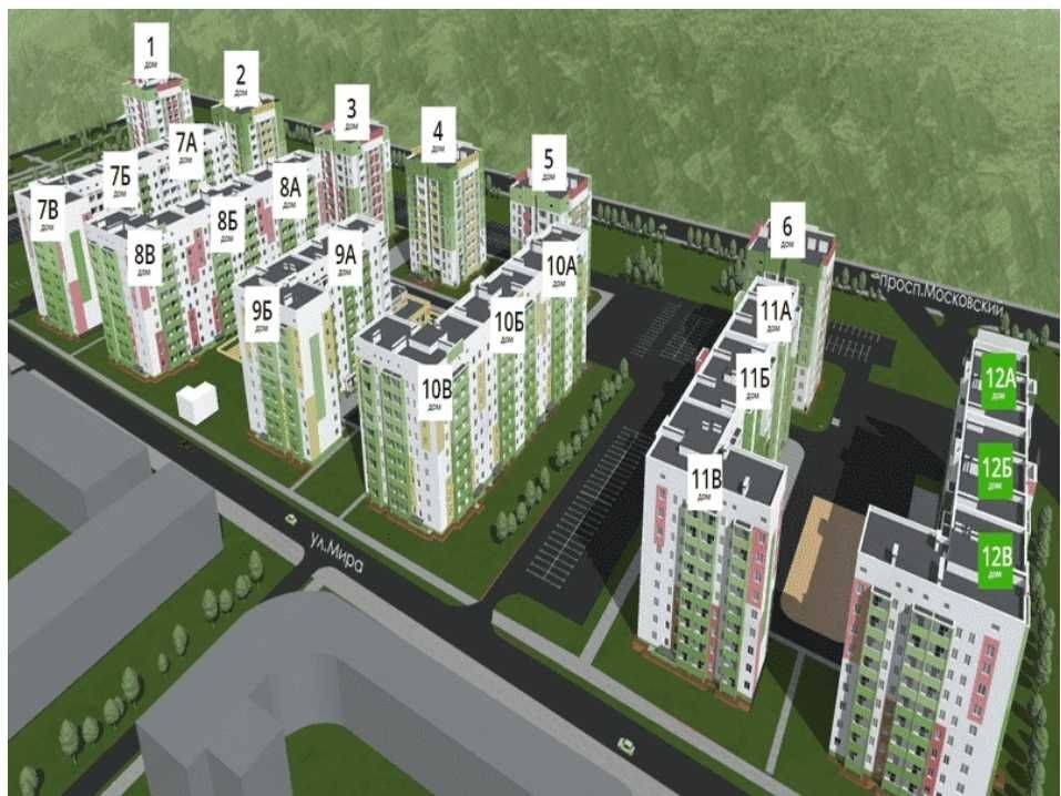 Продаж 1-кімнатної квартири 43 м²