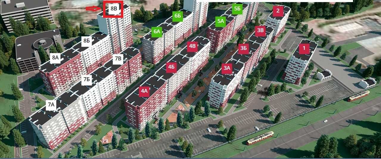 Продажа 1-комнатной квартиры 43 м²