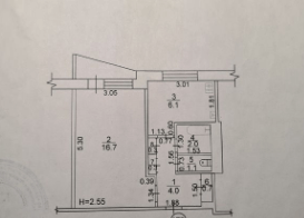 Продаж 1-кімнатної квартири 31 м²