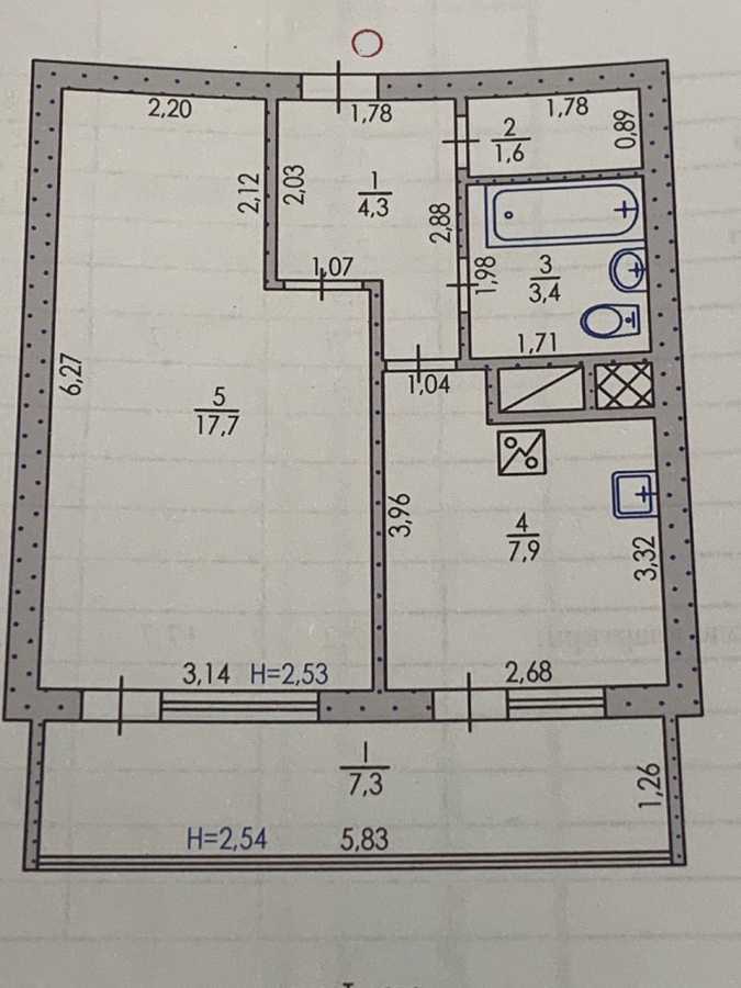 Продажа 1-комнатной квартиры 42 м², Титова ул., 18А