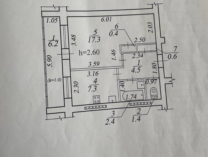 Продажа 1-комнатной квартиры 40.1 м², Александра Поля просп., 42