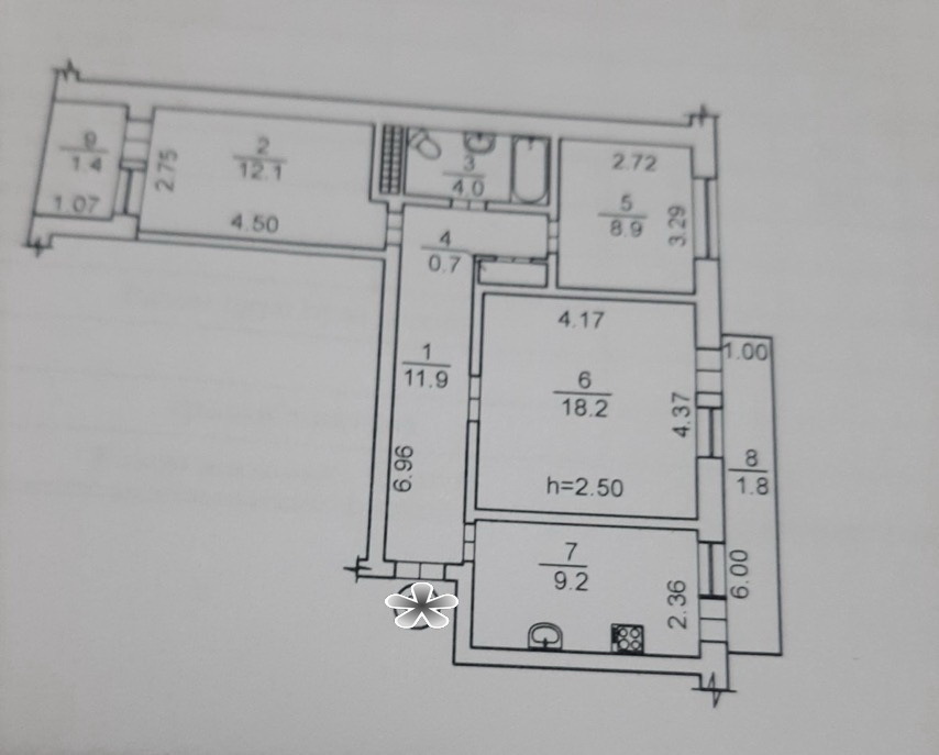 Продажа 3-комнатной квартиры 69 м², Киевская ул.