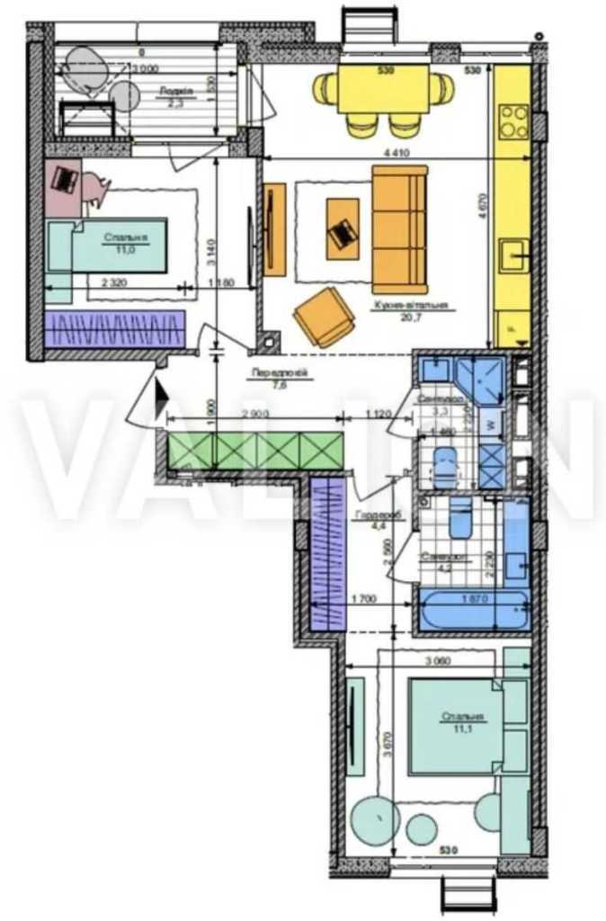 Продажа 2-комнатной квартиры 64.6 м², Родини Кістяківських, 10