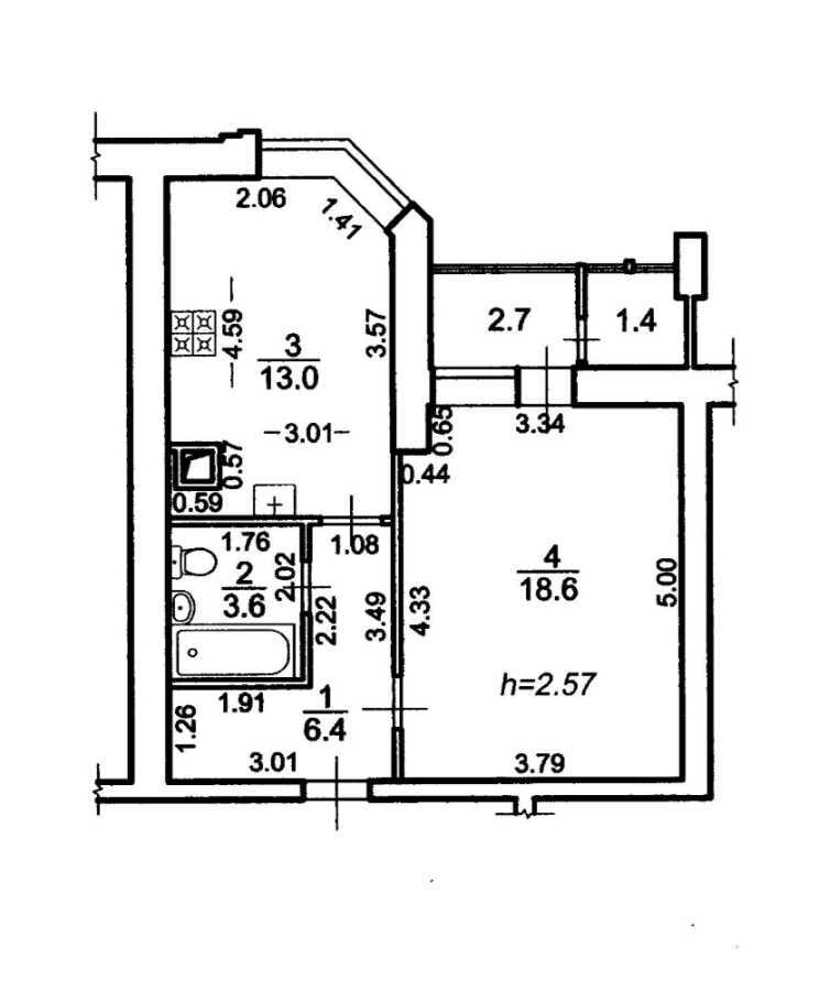 Продажа 1-комнатной квартиры 44.3 м², Свято-Покровская ул., 73в