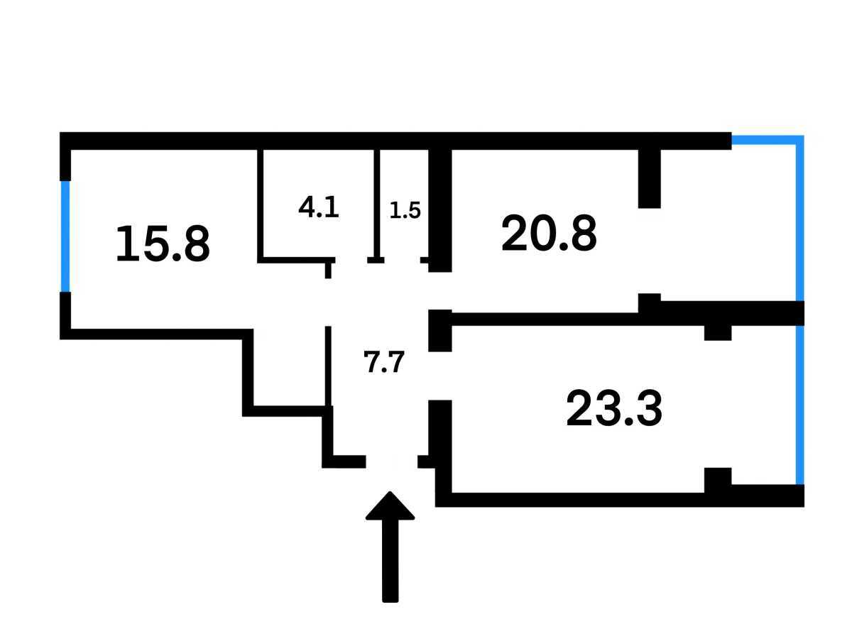 Продаж 2-кімнатної квартири 73 м², Радистів вул., 34Е