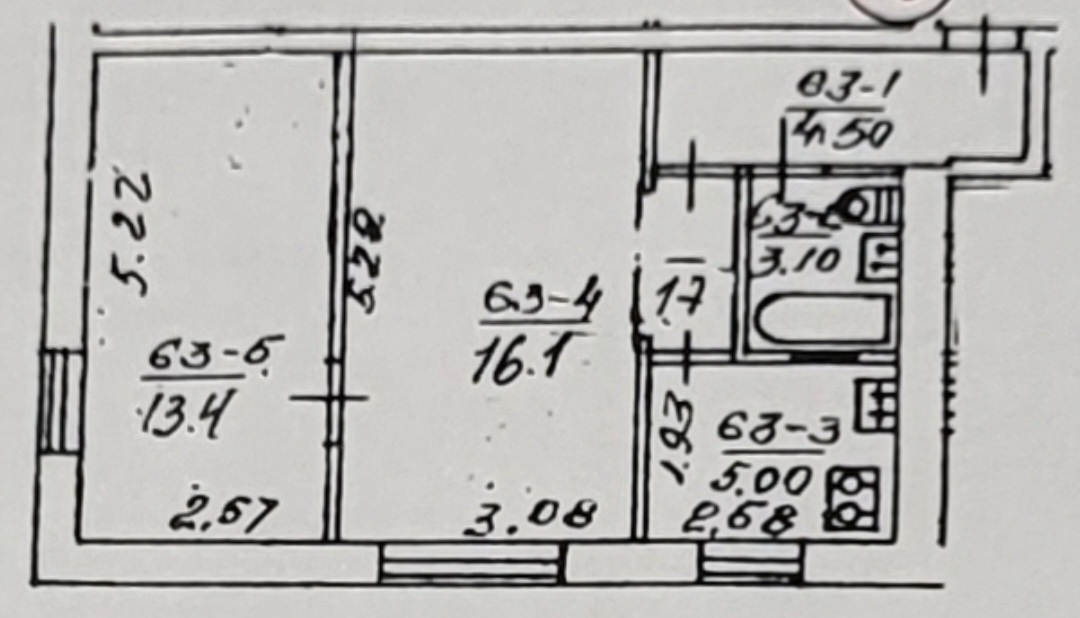 Продажа 2-комнатной квартиры 44 м², Краснодарская ул., 43/8