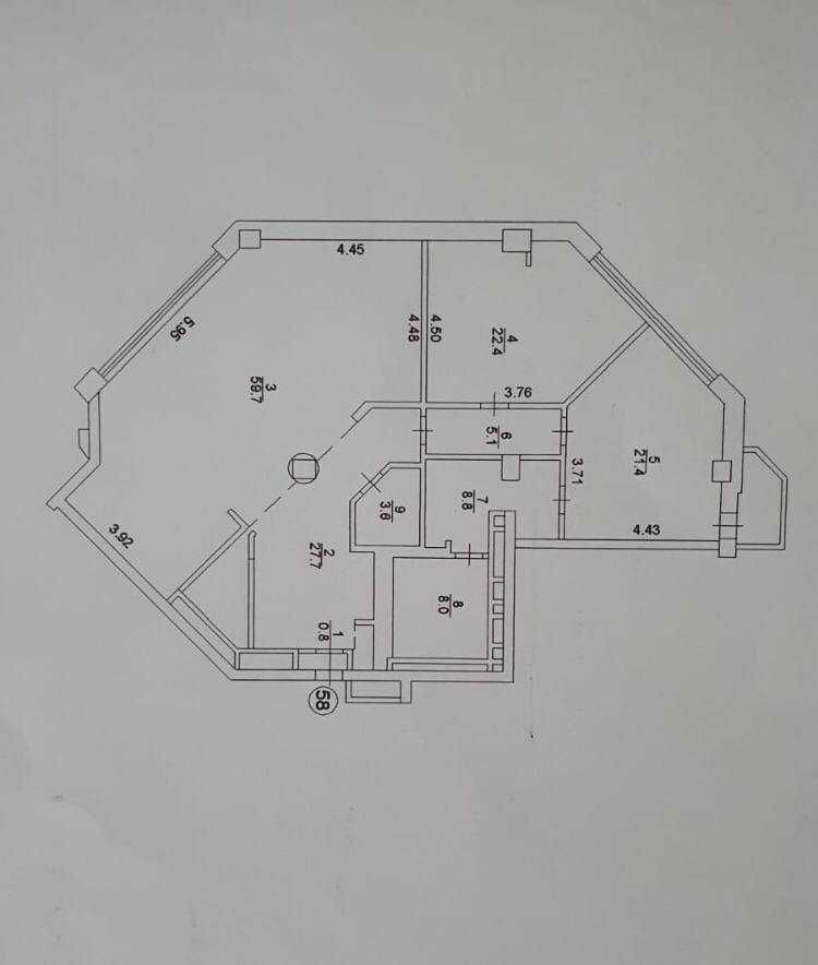 Аренда 3-комнатной квартиры 158 м²