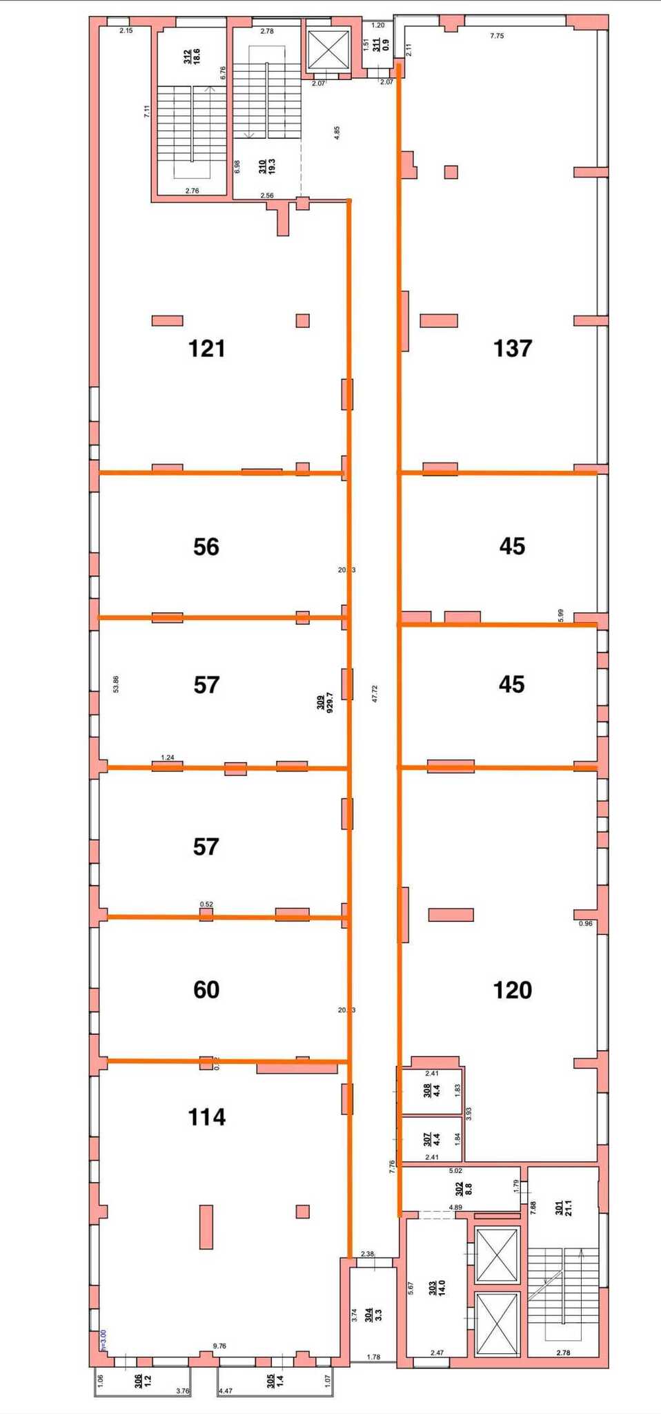 Аренда офиса 57 м², Шевченко ул., 57