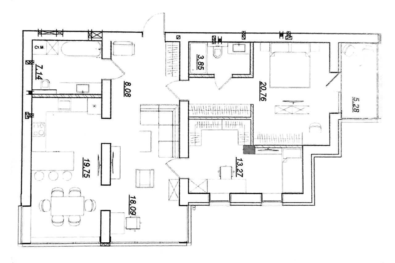 Продажа 2-комнатной квартиры 93 м²