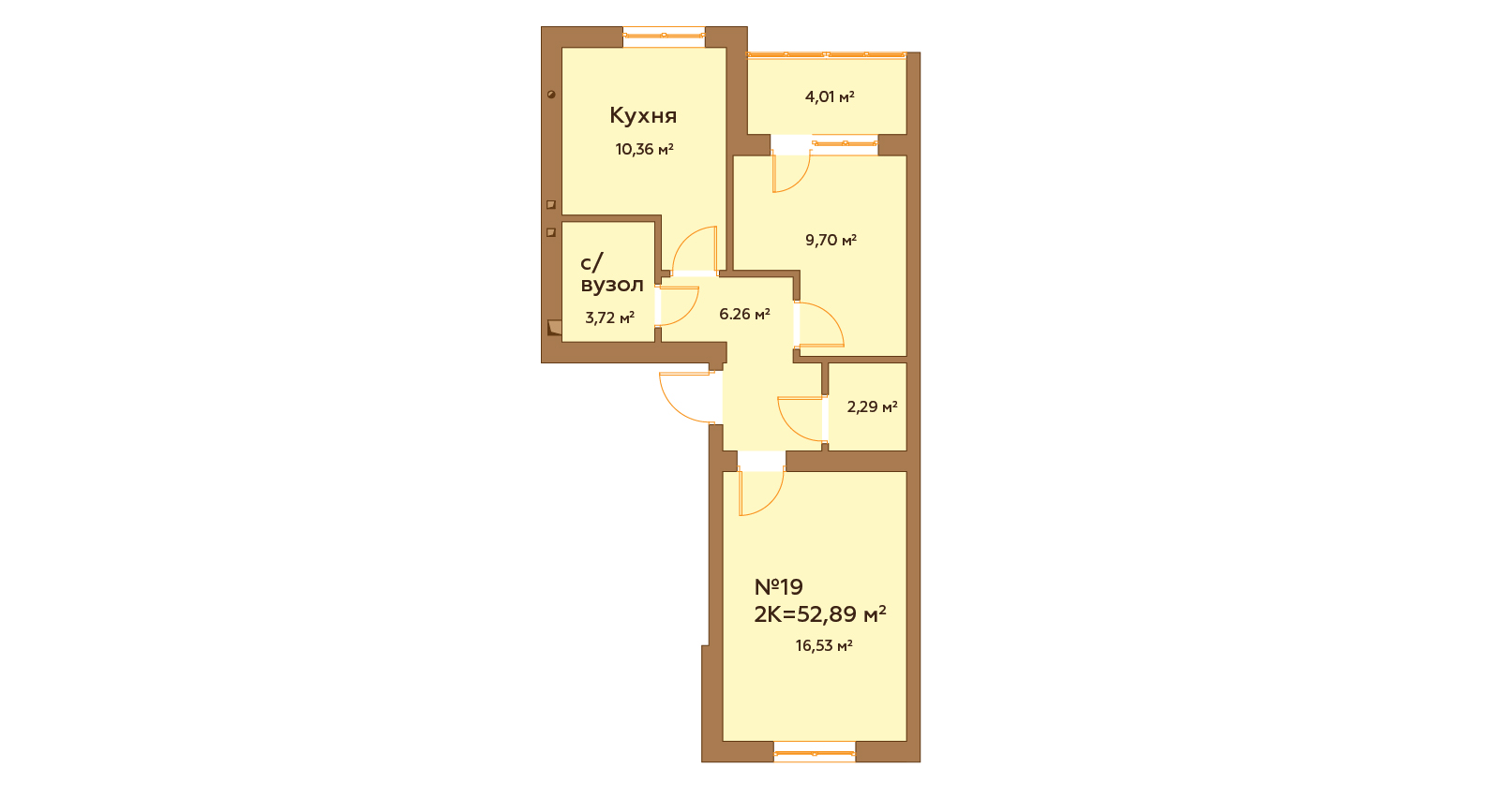 2-комнатная 52.89 м² в ЖК Гранд Виллас от 23 880 грн/м², пгт Ворзель