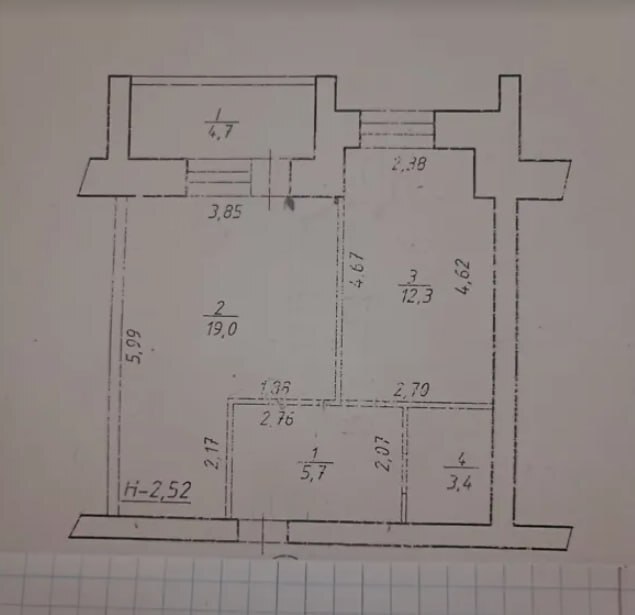 Продажа 1-комнатной квартиры 45 м², Интернационалистов ул.