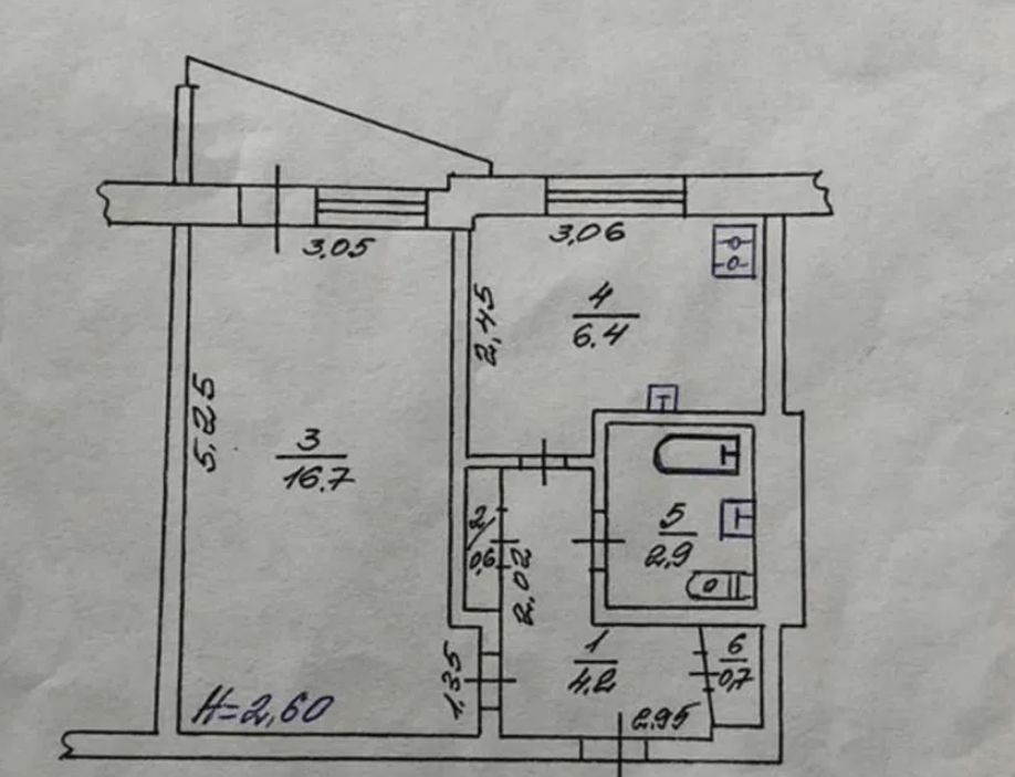 Продажа 1-комнатной квартиры 32 м²