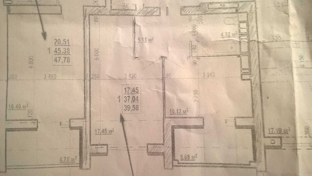 Продажа 1-комнатной квартиры 39 м²