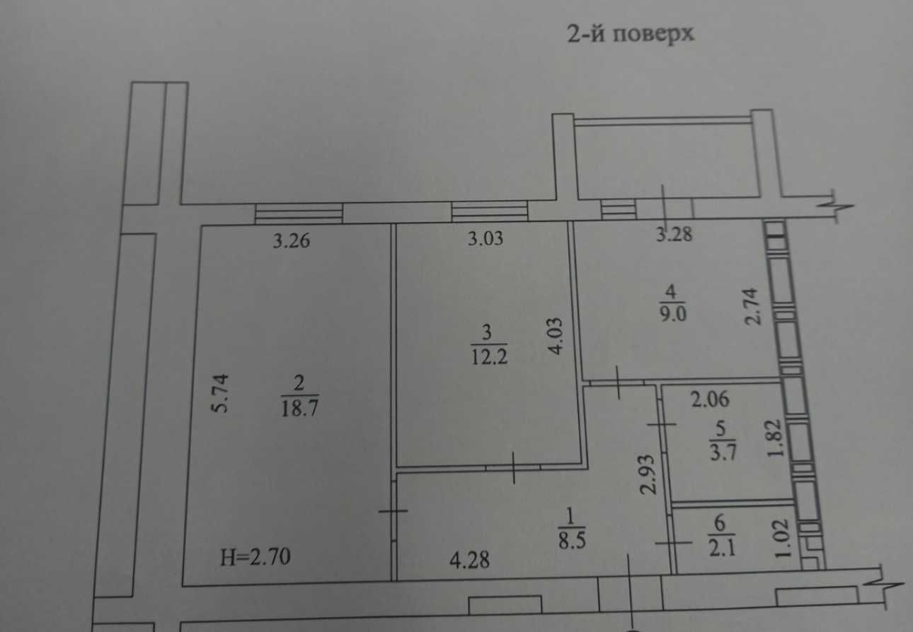 Продажа 2-комнатной квартиры 54 м²