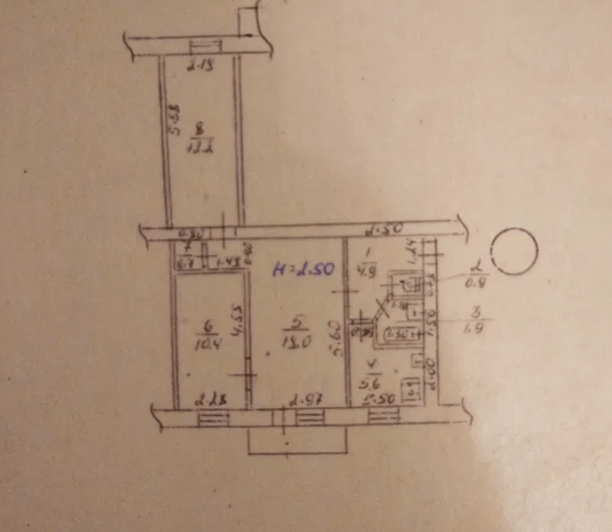 Продажа 3-комнатной квартиры 55 м²