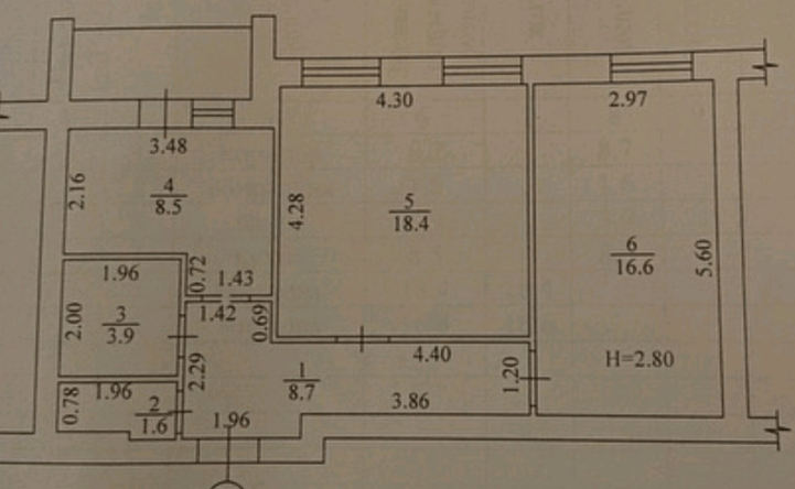 Продаж 2-кімнатної квартири 60 м²