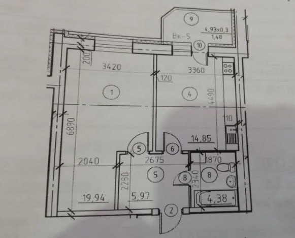 Продаж 1-кімнатної квартири 46.68 м², Михайла Лушпи просп.