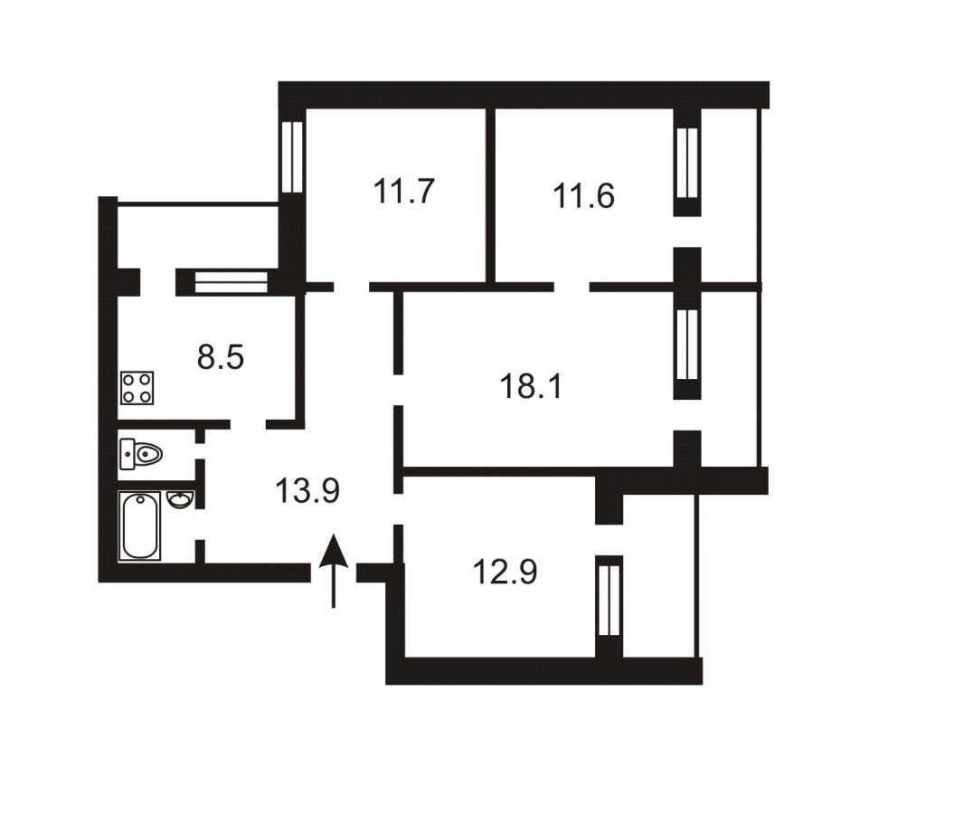 Продаж 4-кімнатної квартири 89 м², Лариси Руденко вул., 3-б