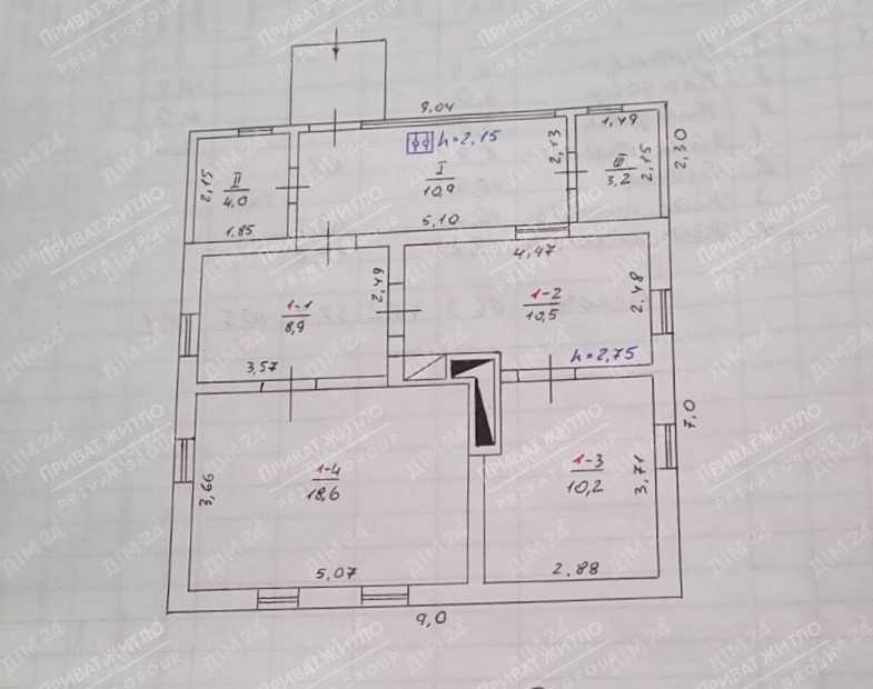 Продажа дома 66.3 м², Центральна, 1