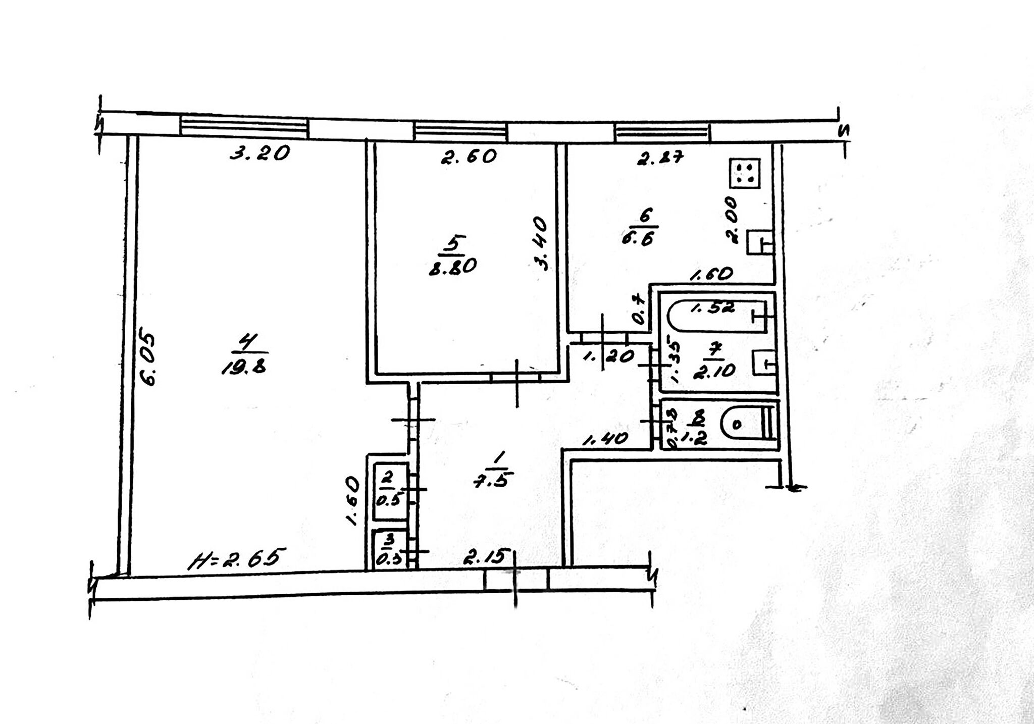 Продаж 2-кімнатної квартири 42 м²