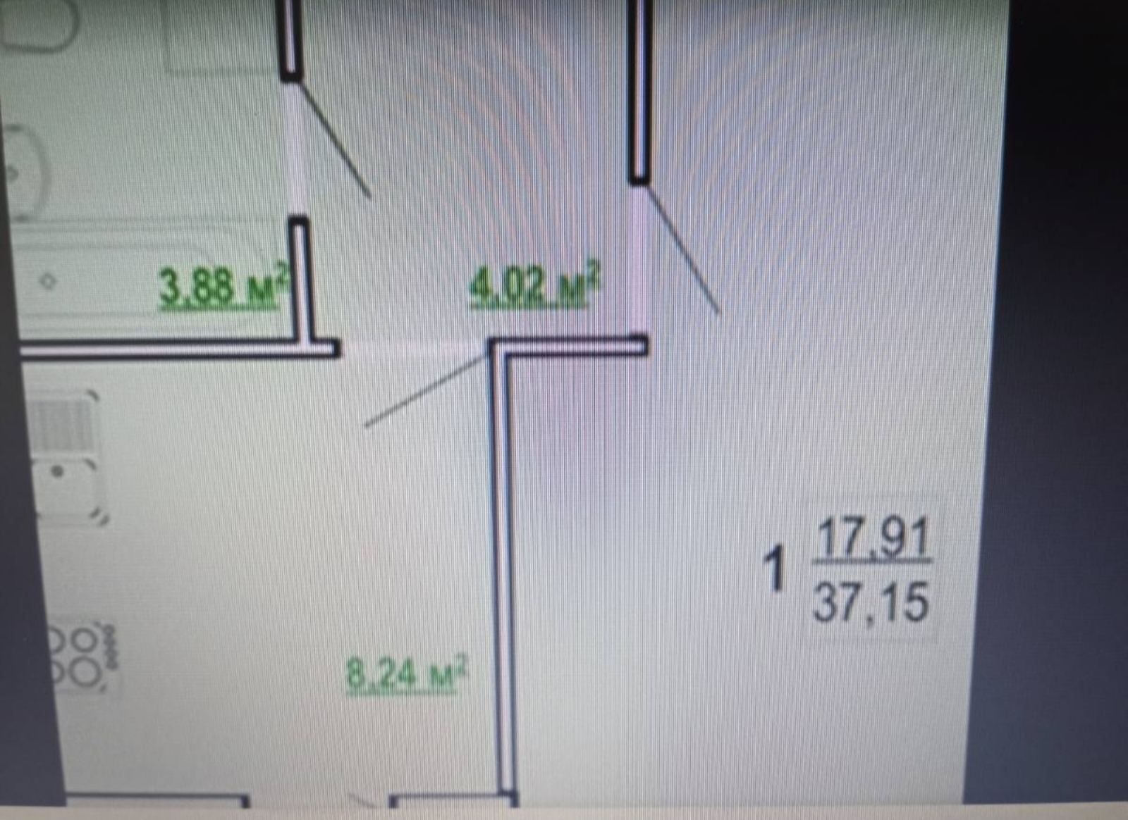 Продаж 1-кімнатної квартири 37 м²