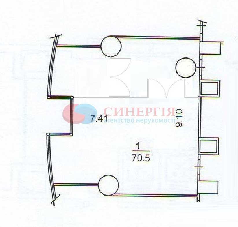 Продаж офісу 71 м², Кловський узвіз, 7