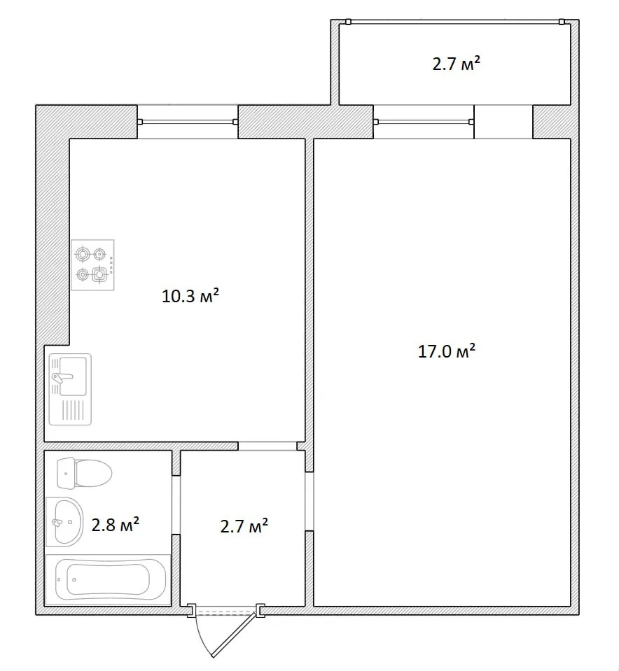 Аренда 1-комнатной квартиры 32 м², Калиновая ул., 53