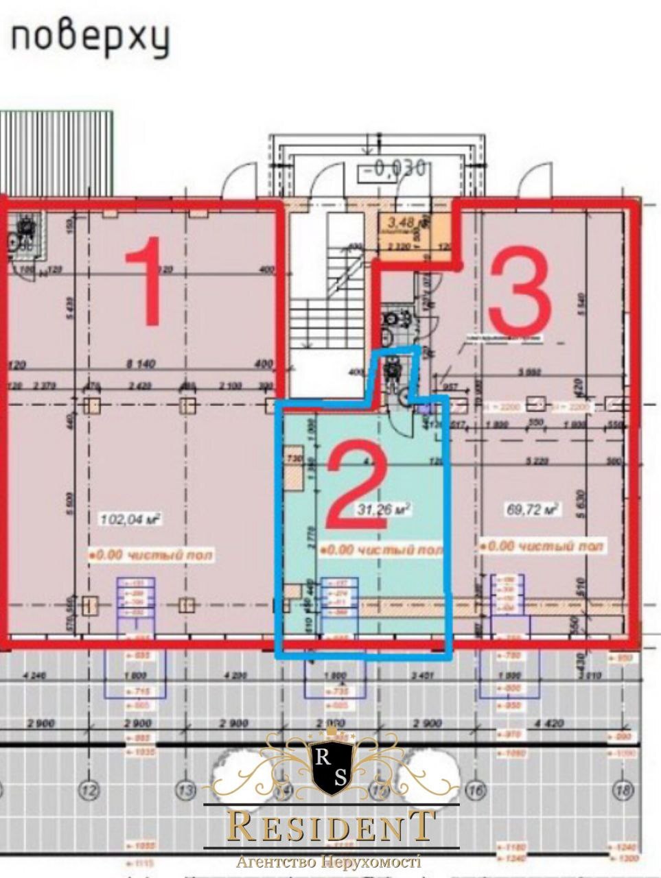 Оренда комерції 35 м², Гагаріна просп., 24