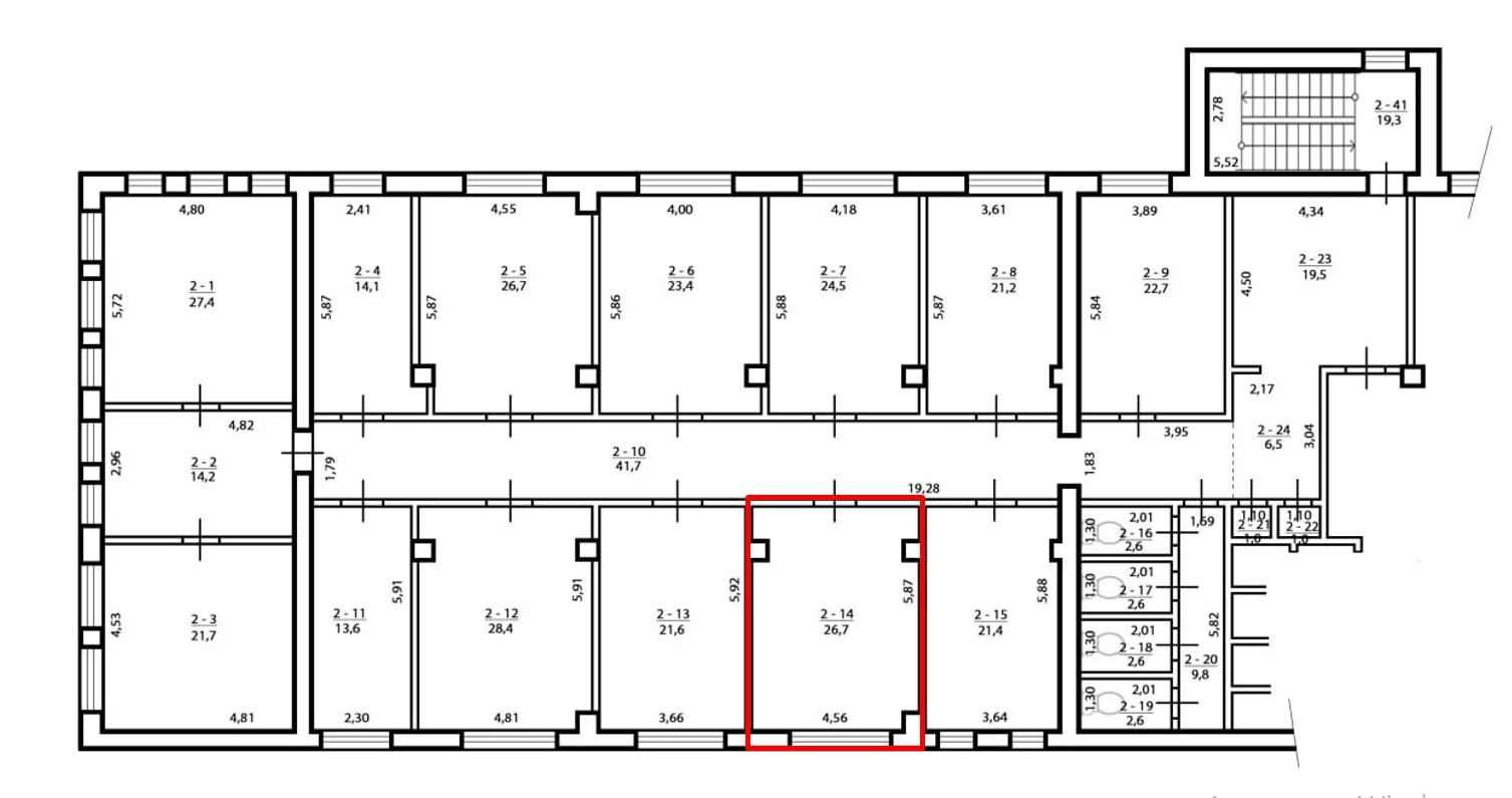 Аренда офиса 26.7 м², Славянская ул.