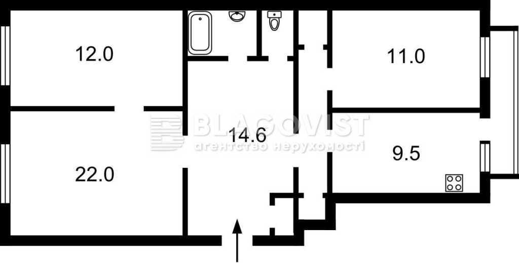 Продаж 3-кімнатної квартири 74 м², Стрілецька вул., 7/6