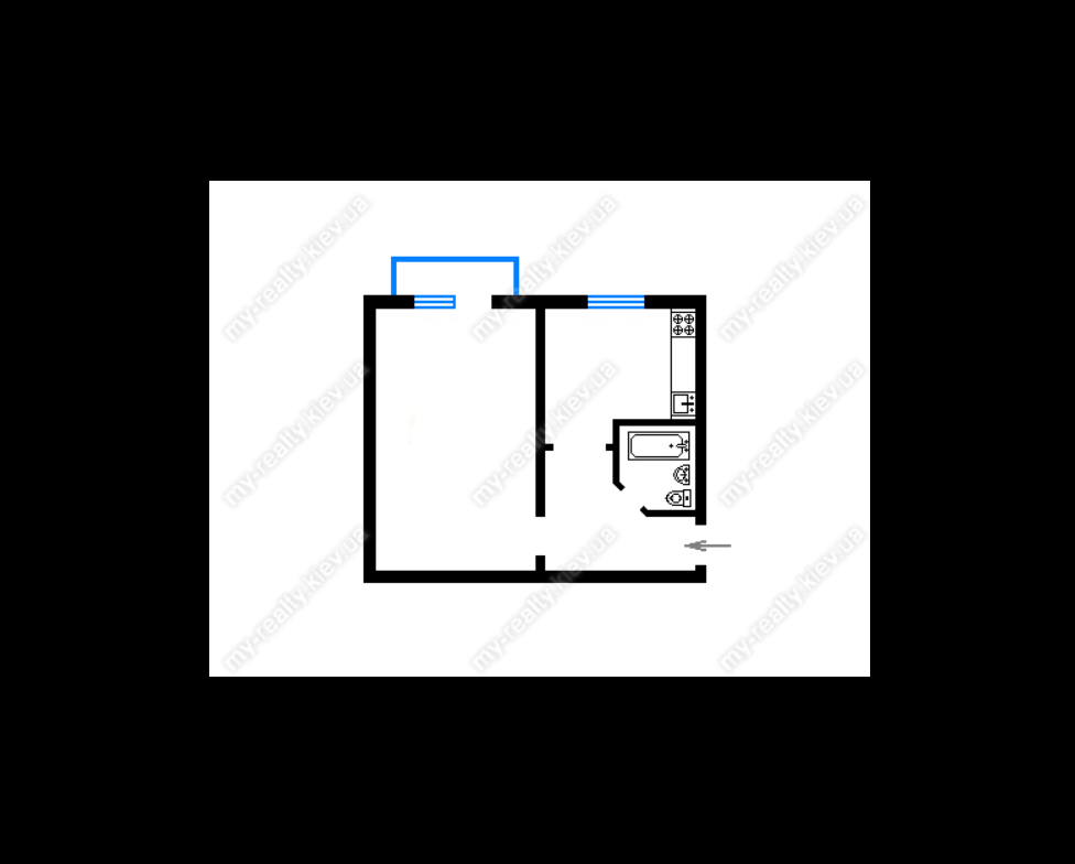 Продаж 1-кімнатної квартири 32 м², Григорія Чупринки вул., 6