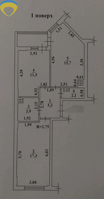 Продажа 2-комнатной квартиры 60 м², Массив Радужный ул.