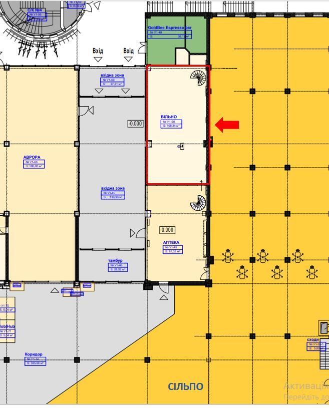 Оренда приміщення вільного призначення 158 м², Митрополита Василя Липковського вул., 1А