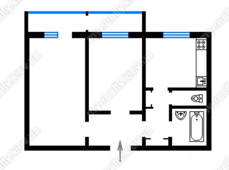 Продажа 2-комнатной квартиры 53 м², Михаила Котельникова ул., Драгоманова, 42а