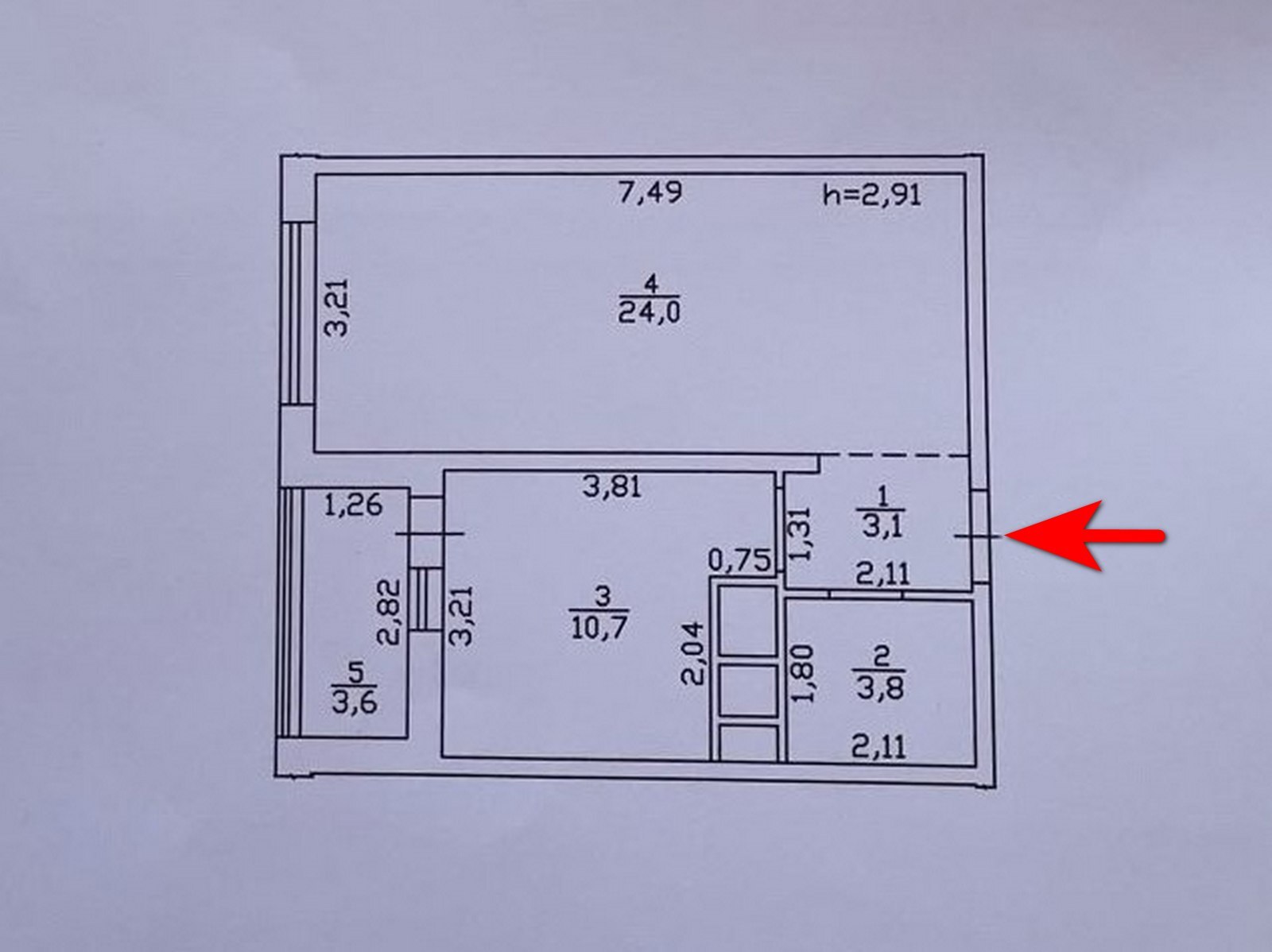 Продаж 1-кімнатної квартири 45 м², Костанді вул., 104